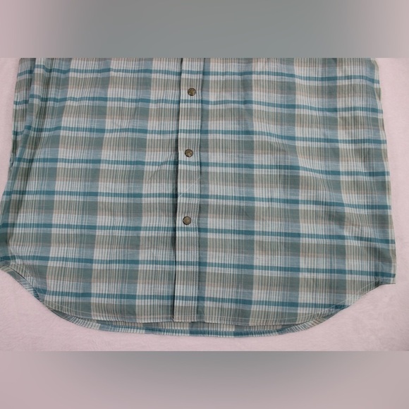 NWT Columbia Men L Leadville Ridge Short Sleeve Shirt II Regular Fit Blue Green - Picture 2 of 11